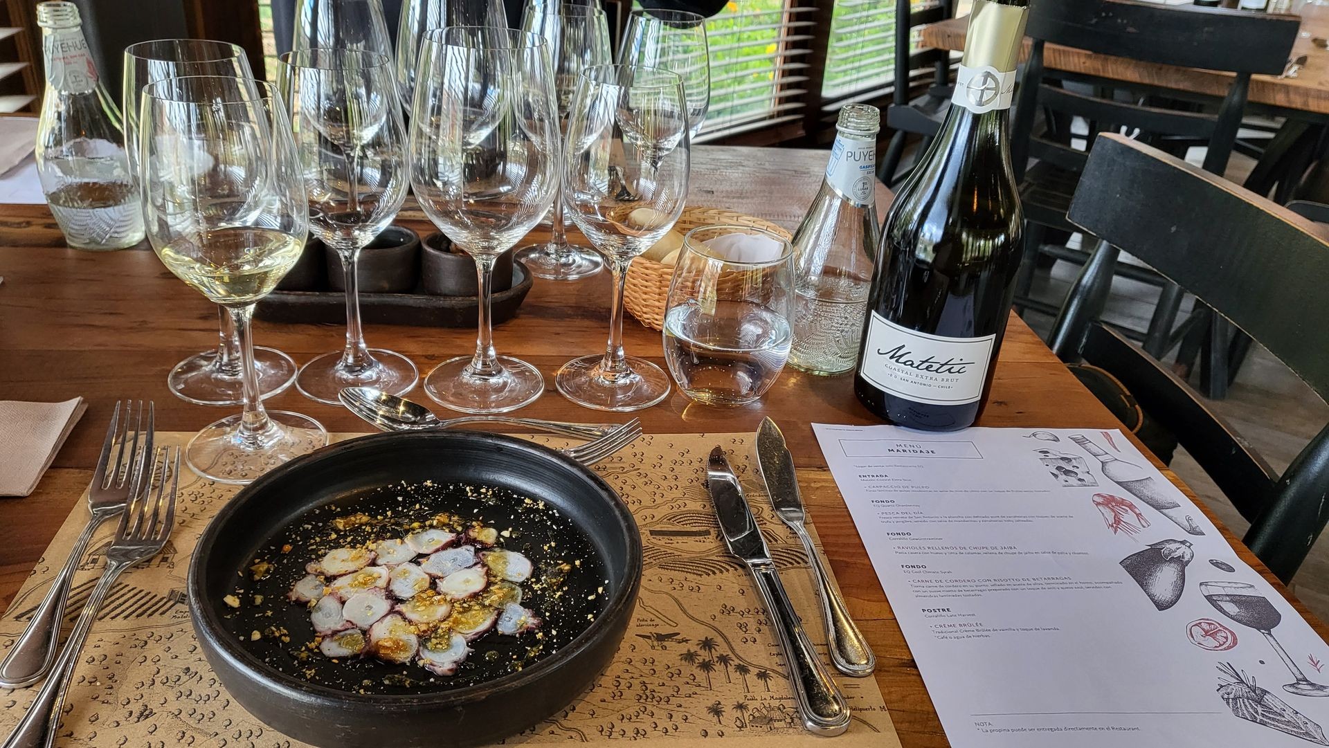 5 course lunch with wine pairing